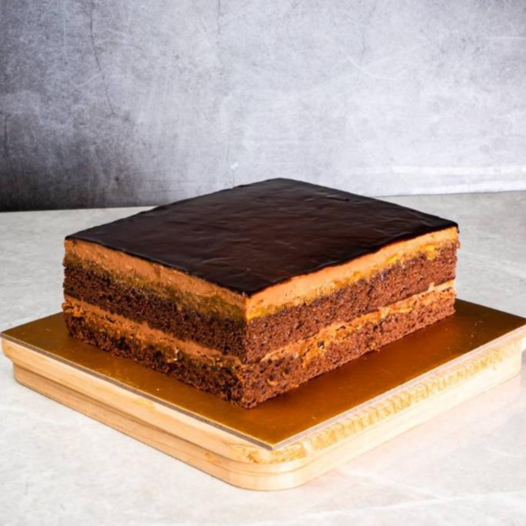 THE V100 (5" x 4") - Gluten-free Valrhona Chocolate Layer Cake with Upcycled Orange Peel