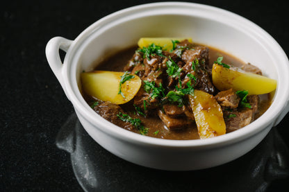 French Beef Stew with Upcycled Eggshell Moromi Salt