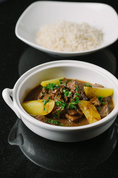 French Beef Stew with Upcycled Eggshell Moromi Salt