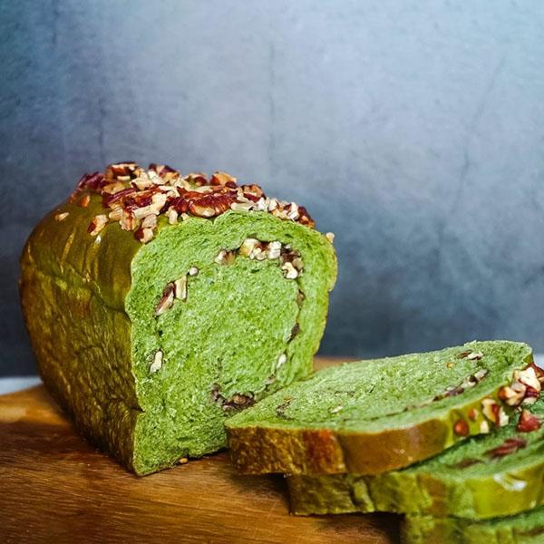 Okara Matcha Pecan Soft Bread